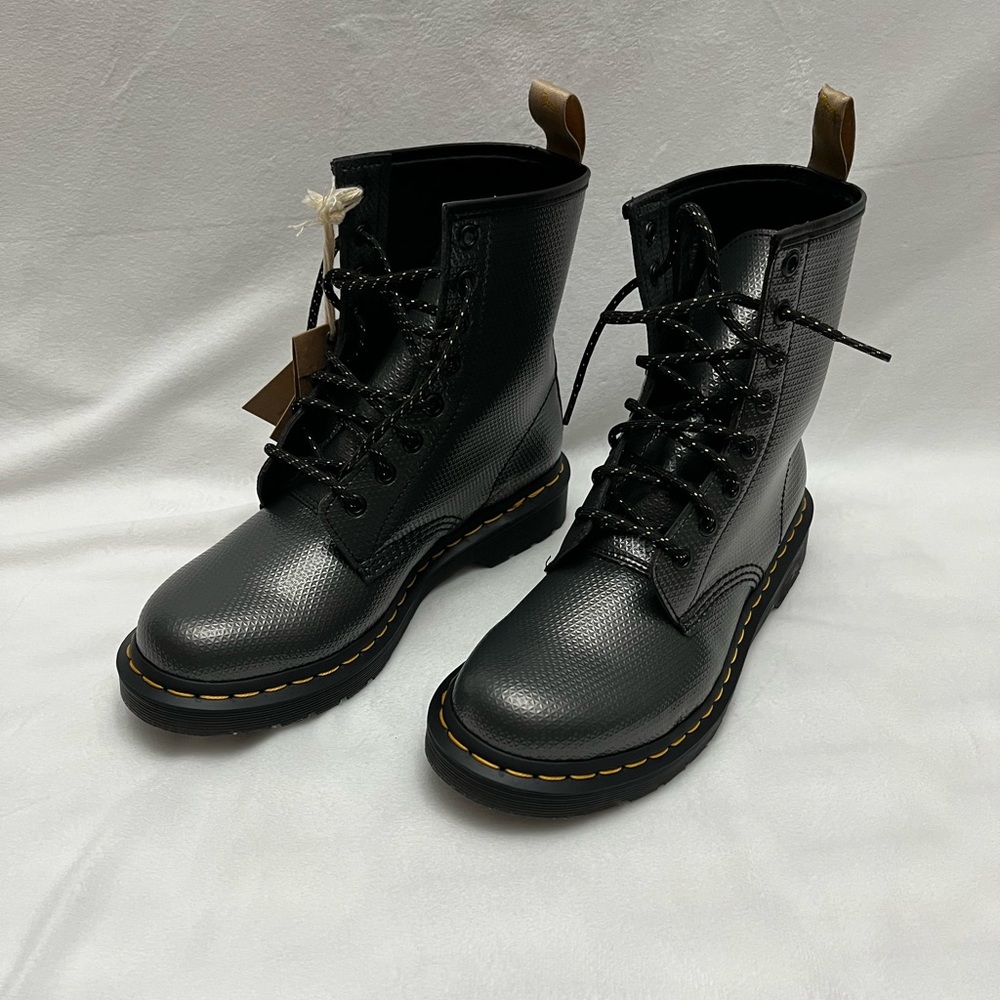 DR. MARTENS Boots 1460 Vegan Gunmetal 8